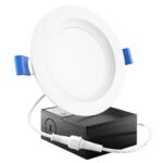 Recessed LED Lighting, 4 Inch, Slim, Wafer Thin, Baffle Trim, 650 Lumens