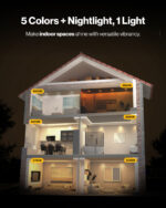 Recessed LED Lighting, 4 Inch, Night Light, Baffle, Selectable CCT, 600 Lumens