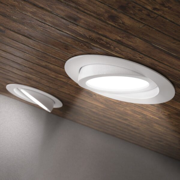 Recessed LED Lighting, 6 Inch, Slim Eyeball Gimbal, Selectable CCT, 1350 Lumens