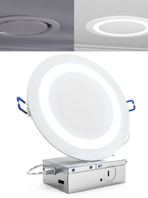 Recessed LED Lighting, 6 Inch, Slim Eclipse, Selectable CCT, 900 Lumens