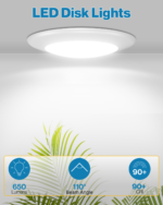 Recessed LED Lighting, 4 Inch, Disk Downlight, 10W, 650 Lumens