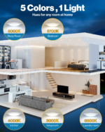 Recessed LED Lighting, 4 Inch, Disk Downlight, 10W, 650 Lumens
