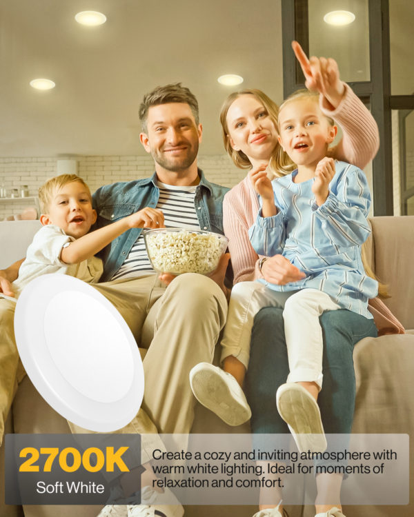 Recessed LED Lighting, 5/6 Inch, Disk Downlight, 12W, 850 Lumens