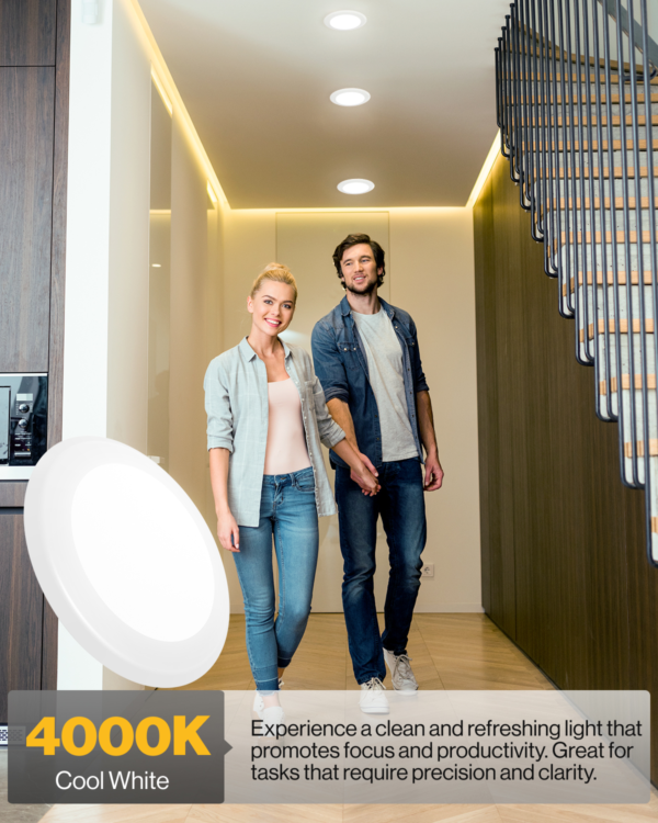Recessed LED Lighting, 5/6 Inch, Disk Downlight, 12W, 850 Lumens