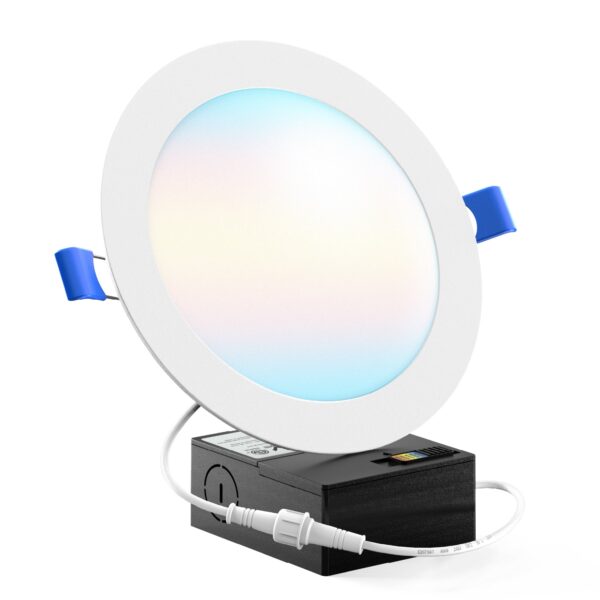 Recessed LED Lighting, 6 Inch, Slim, Selectable CCT, 1200 Lumens
