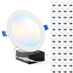 Recessed LED Lighting, 6 Inch, Slim, Selectable CCT, 1200 Lumens